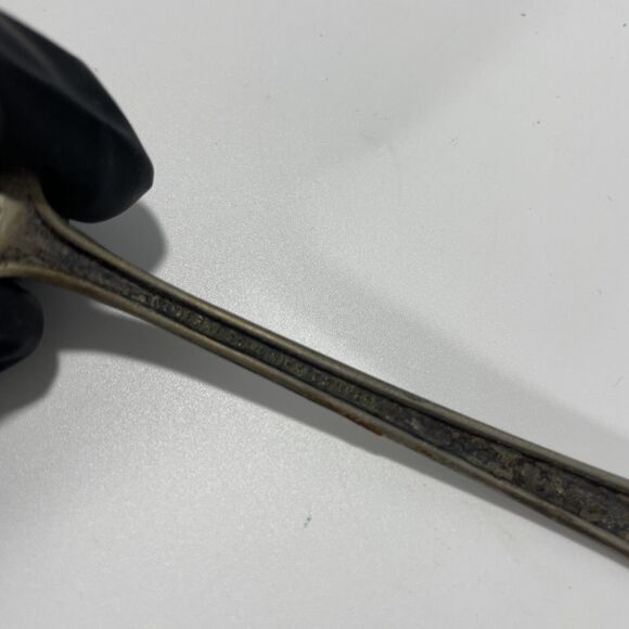 Vintage Federal Solid Nickel Silver Olive Pickle Fork Cocktail 6” - Picture 7 of 7